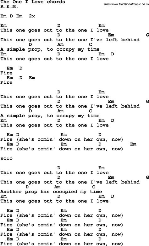 the one i love lyrics|the one i love rem.